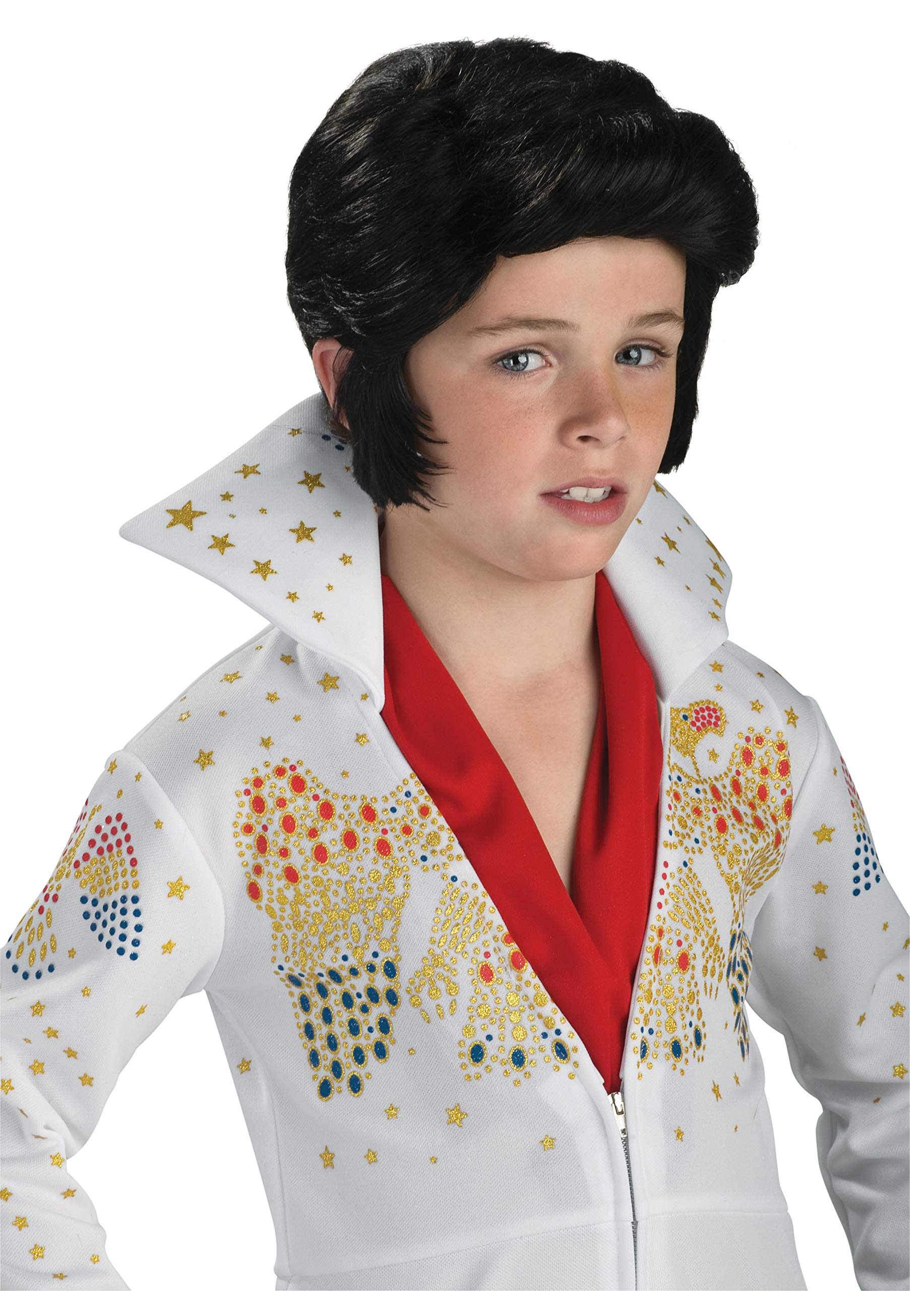 Elvis Presley: Elvis Presley Wig for Kids by Rubies, Boy's No Size - Image 4