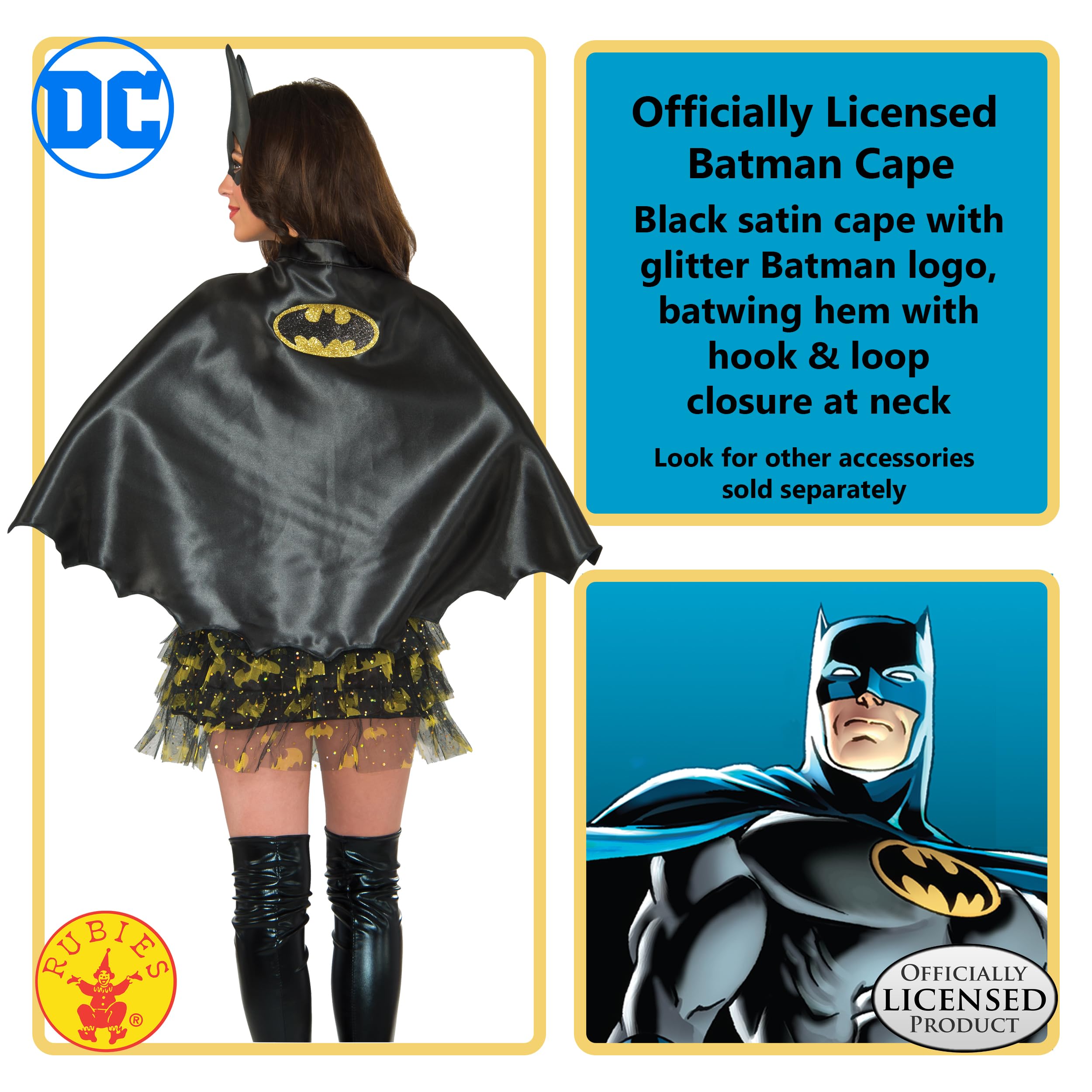 Rubie's Women's Dc Superheroes costume outerwear, Batgirl, One Size US - Image 3
