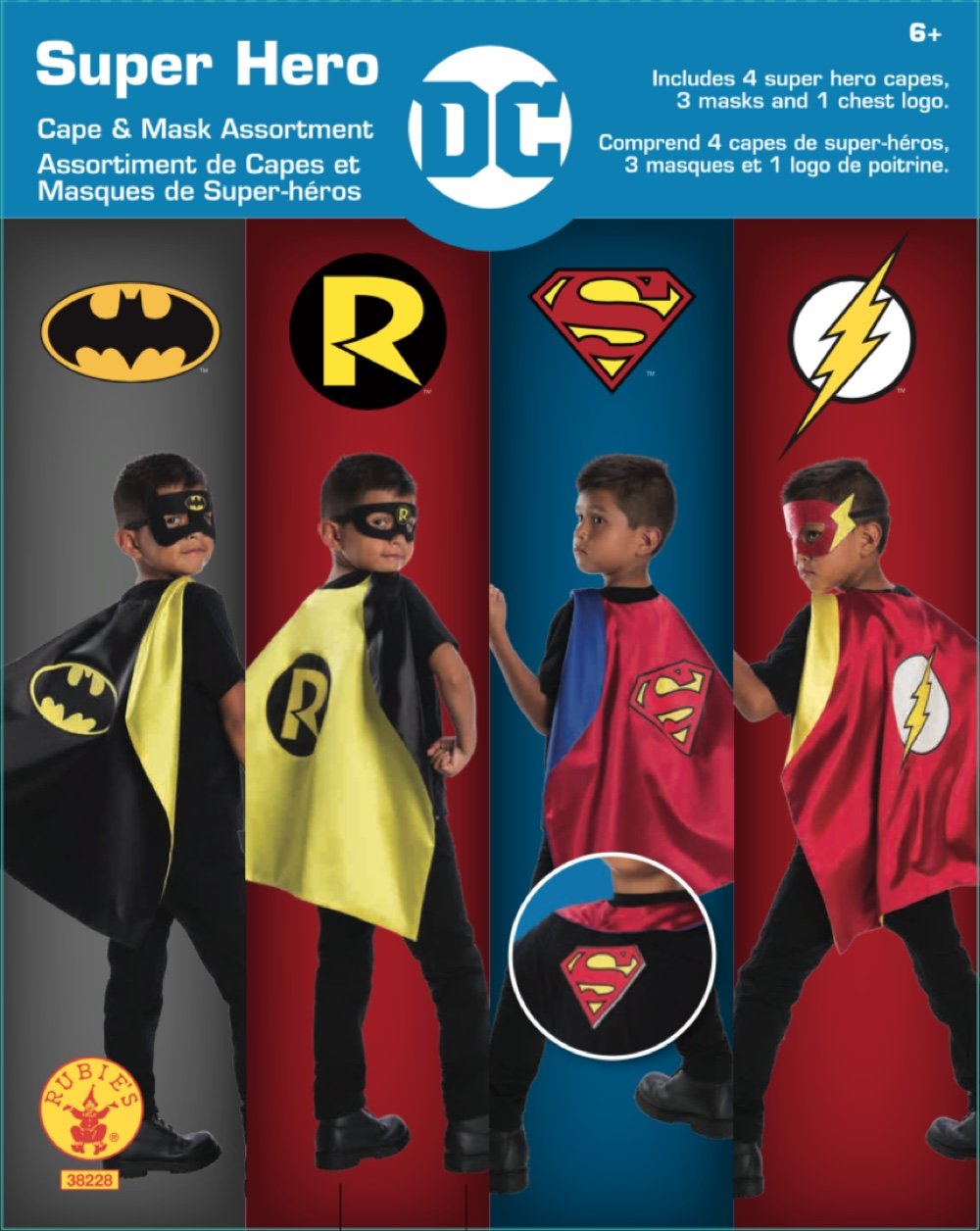 Rubies DC Comics Superheroes: Superhero Cape and Accessory Set for Kids, Boy's One Size - Image 3