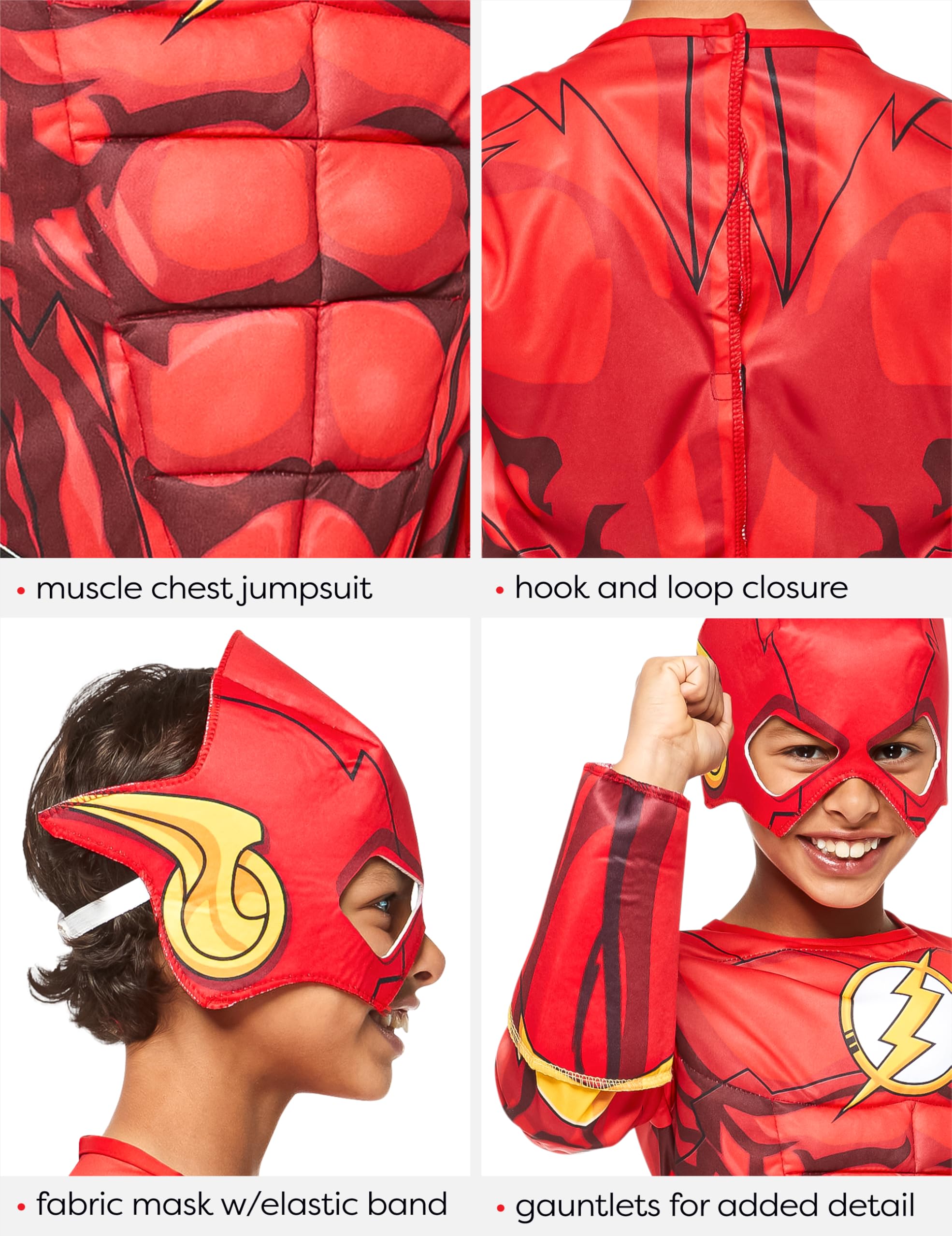 Rubies DC Comics Superheroes: The Flash Costume for Kids, Boy's Large - Image 5