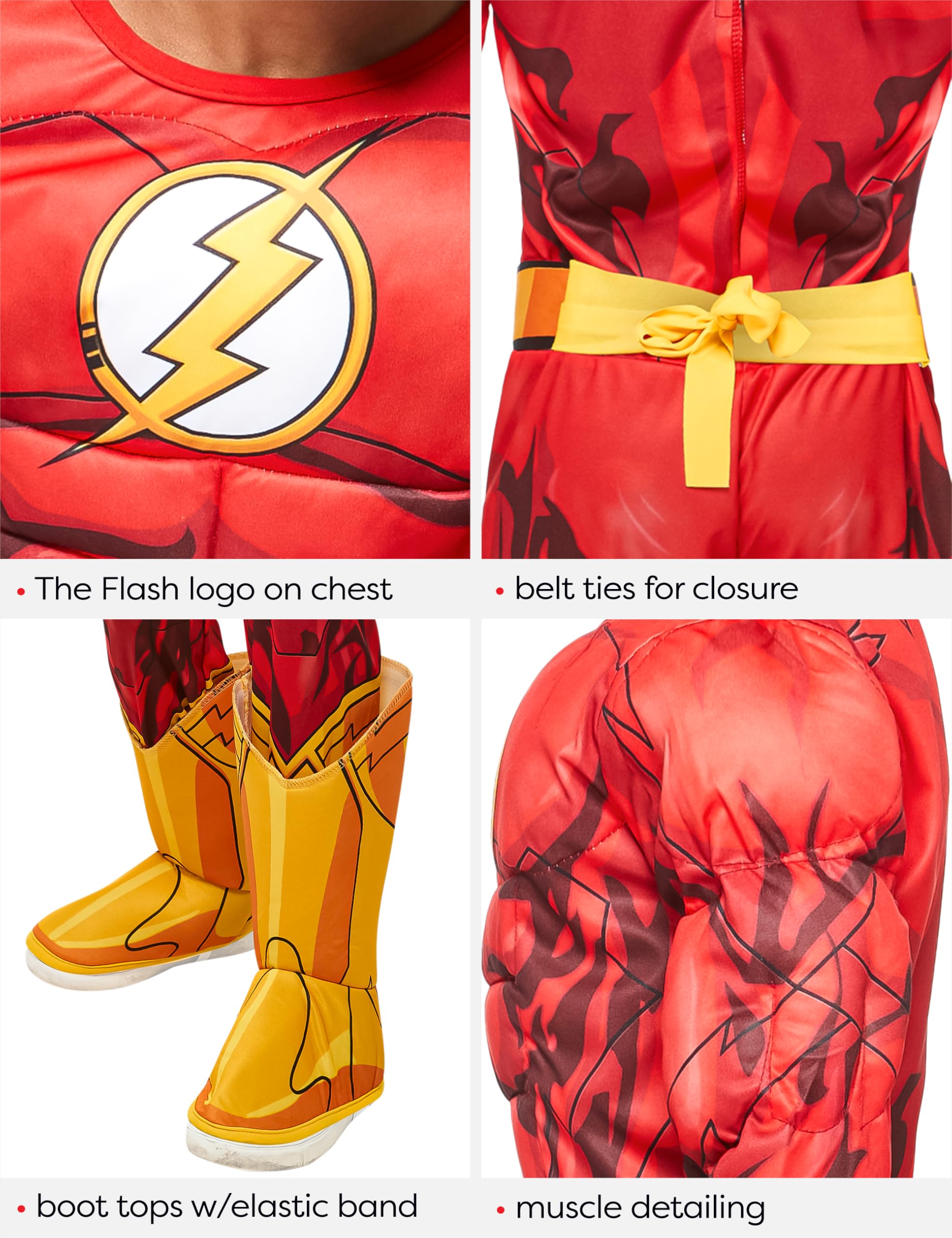 Rubies DC Comics Superheroes: The Flash Costume for Kids, Boy's Large - Image 6