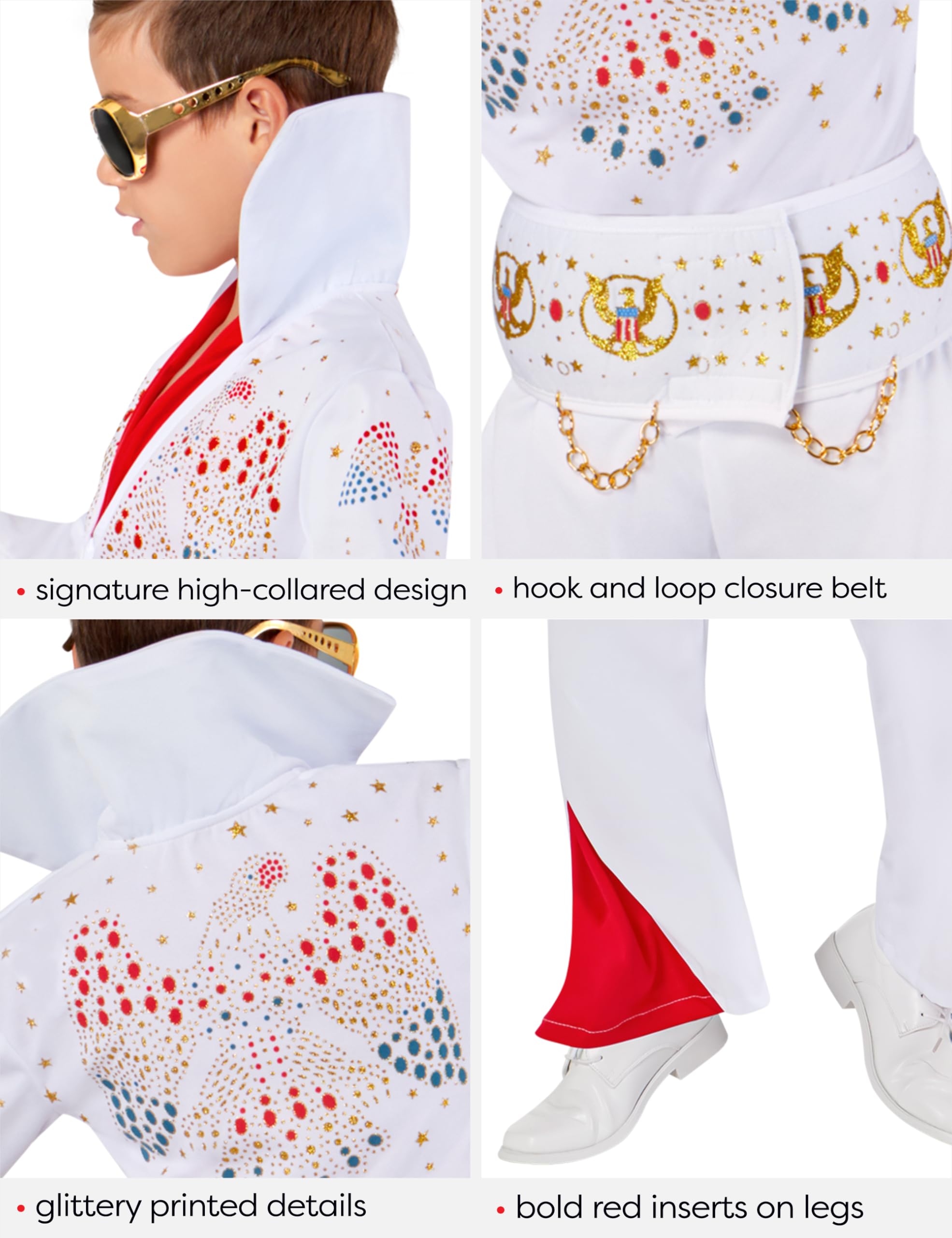 Rubies Elvis Presley: Elvis Presley Costume for Kids, Boy's Large - Image 5