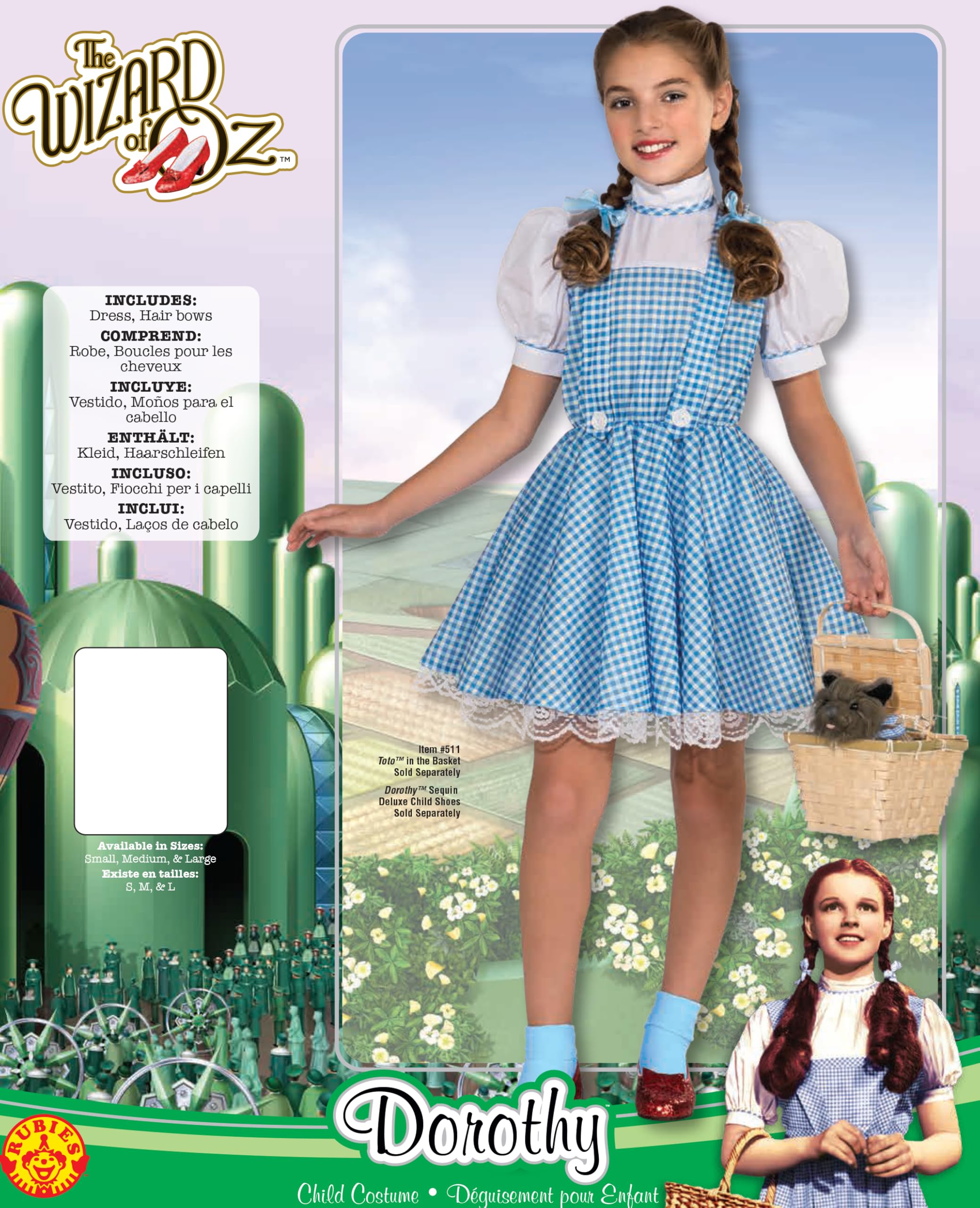 Rubies The Wizard of Oz: Dorothy Costume for Kids, Girls - Image 4
