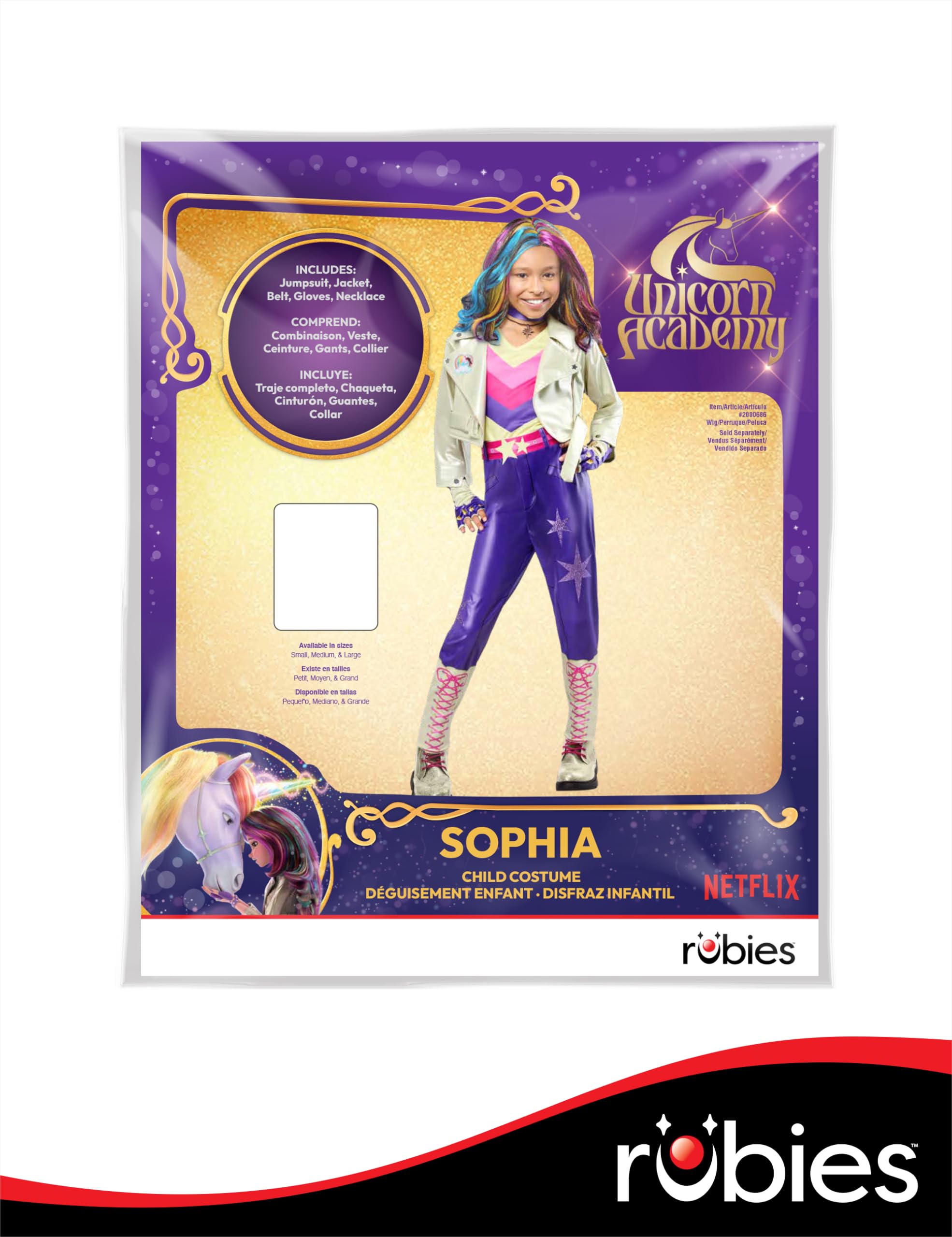 Rubies Unicorn Academy: Sophia Mendoza Costume for Kids, Girl's Large - Image 5